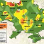 Украина радиоактивная карта